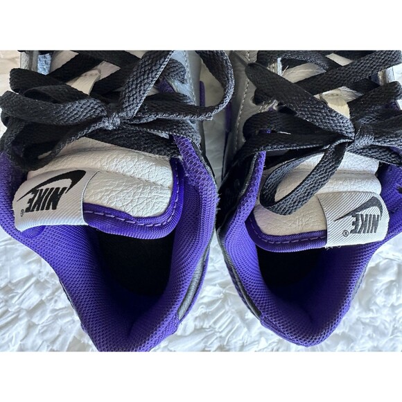 Nike Low Dunk Gray Black Purple Leather Sneakers Size 9 Lace Up Casual Custom main image 6